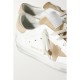 Superstar distressed suede-trimmed leather sneakers