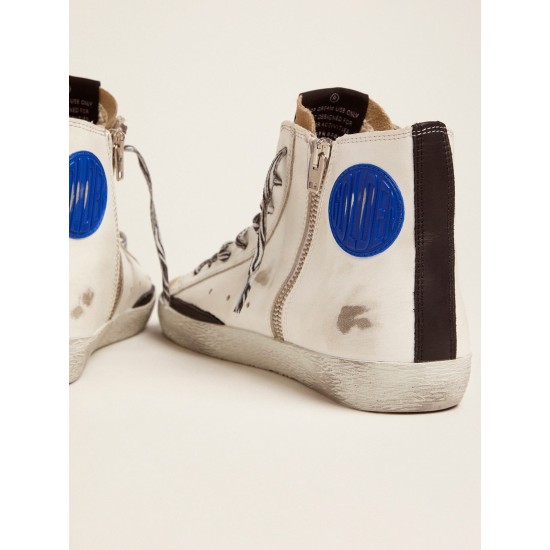 Francy sneakers with red glittery star and handwritten lettering