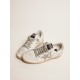 Ball Star LTD sneakers in white leather with green glitter details