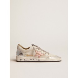 Ball Star in white suede with multicolor inserts