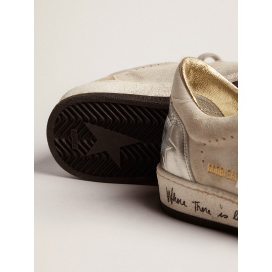 Ball Star in white suede with multicolor inserts