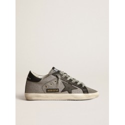 Black Super-Star sneakers with iridescent fabric