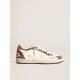 Ball Star Pro sneakers in white nappa leather with knurled ivory rubber inserts
