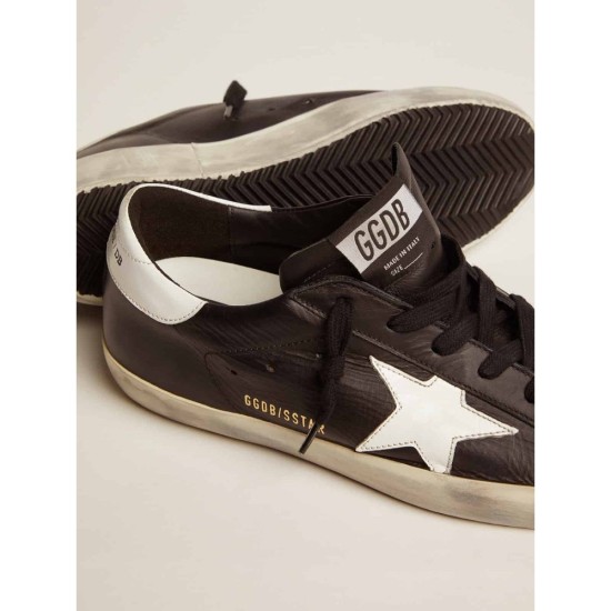 Superstar sneakers in leather with contrast star and heel tab