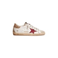 Golden Goose Super-Star Sneakers with Glitter Star and Heel Tab