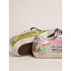 Super-Star sneakers in white leather with multicolored graffiti print
