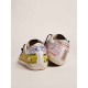 Super-Star sneakers in white leather with multicolored graffiti print