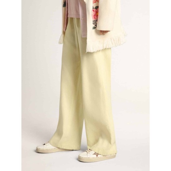 Hi Star sneakers with gold glitter star and beige leather heel tab