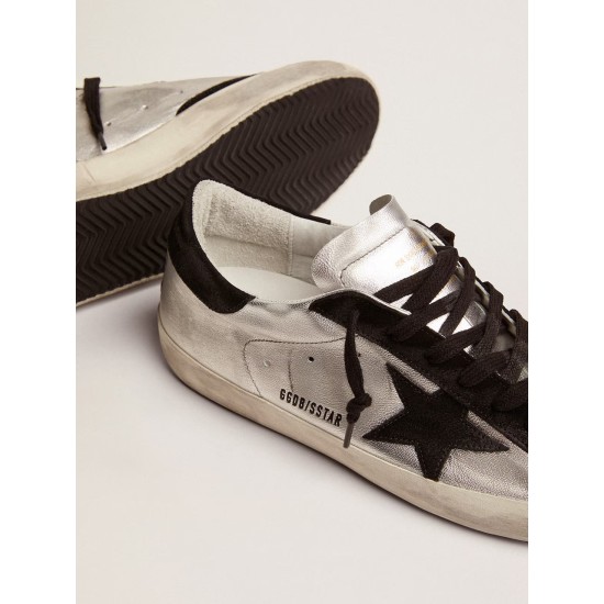 Men's Super-Star in silver leather