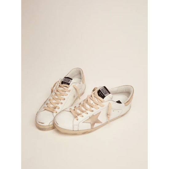 Men's Super-Star with gold sparkle foxing and lettering