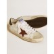 Men's Super-Star with earth-brown suede star and dark green leather heel tab