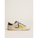 Super-Star in mesh with yellow suede star and black leather heel tab