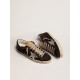Men's Super-Star in black suede with silver laminated leather star