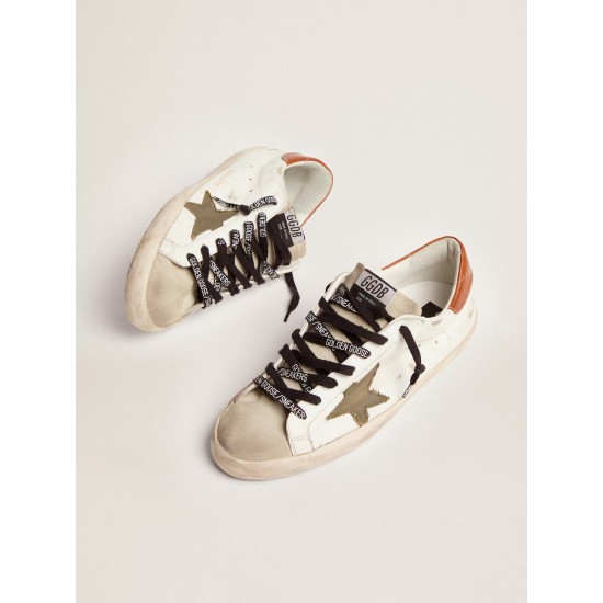 Men's Super-Star with star in olive green canvas