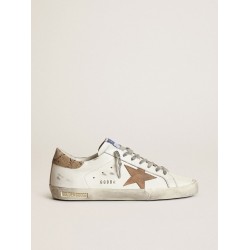 Super-Star with a tobacco suede star and beige heel tab