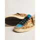 Men’s Super-Star LAB in leopard pony skin with gold star and gray heel tab
