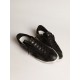 Men's Super-Star in black nappa with black suede star and heel tab