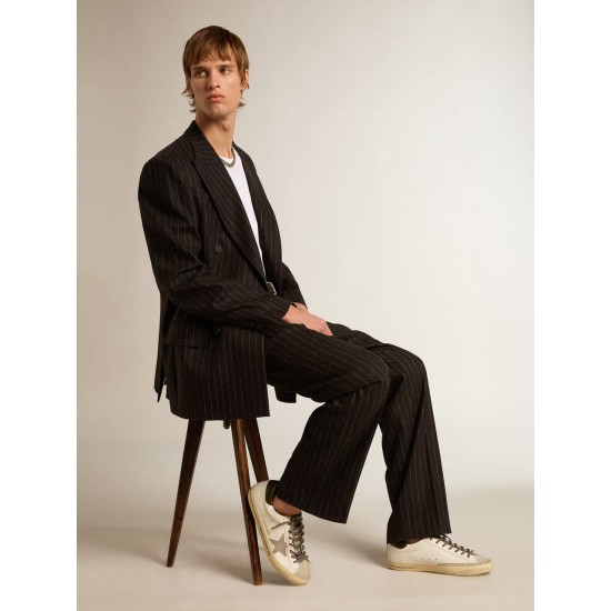 Super-Star LTD with croc-print star and green heel tab