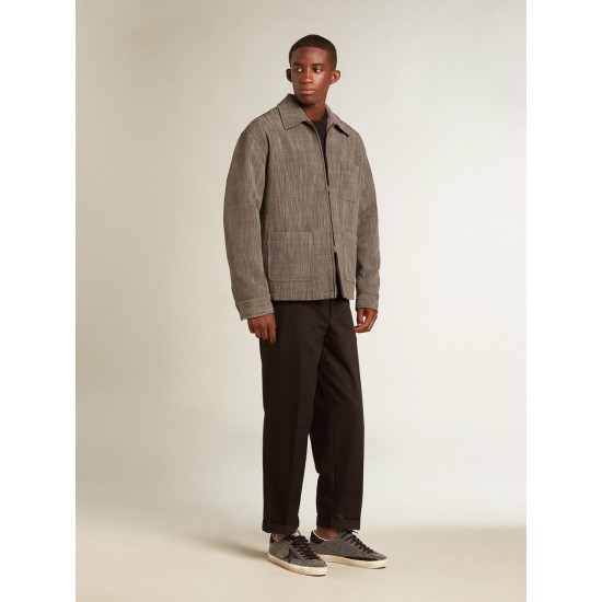 Men’s Super-Star in black Swarovski crystals with black suede star