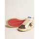 Men's Super-Star LTD in nappa with brown suede star and green heel tab