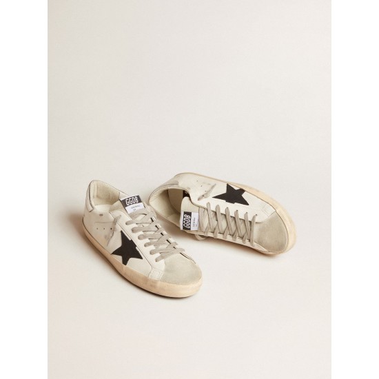 Men's Super-Star with black nubuck star and silver leather heel tab