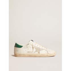 Men's Super-Star with ice-gray suede star and green leather heel tab