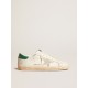 Men's Super-Star with ice-gray suede star and green leather heel tab