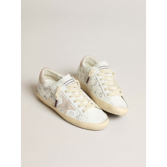 Men’s Super-Star LTD CNY in white leather with lettering on the upper