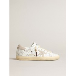 Men’s Super-Star LTD CNY in white leather with lettering on the upper