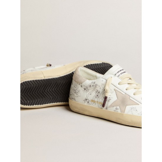 Men’s Super-Star LTD CNY in white leather with lettering on the upper