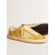Honey Super-Star with white suede star and white nappa leather heel tab