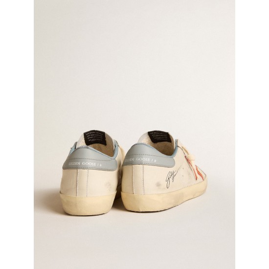 Super-Star with crocodile-print star and silver-blue heel tab