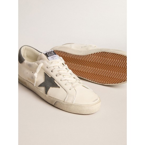 Men's Super-Star in nappa with gray suede star and heel tab