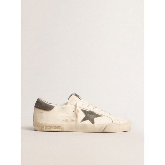 Men's Super-Star in nappa with gray suede star and heel tab