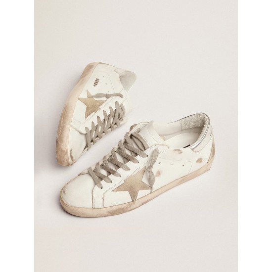 Men's Super-Star with silver heel tab and lettering