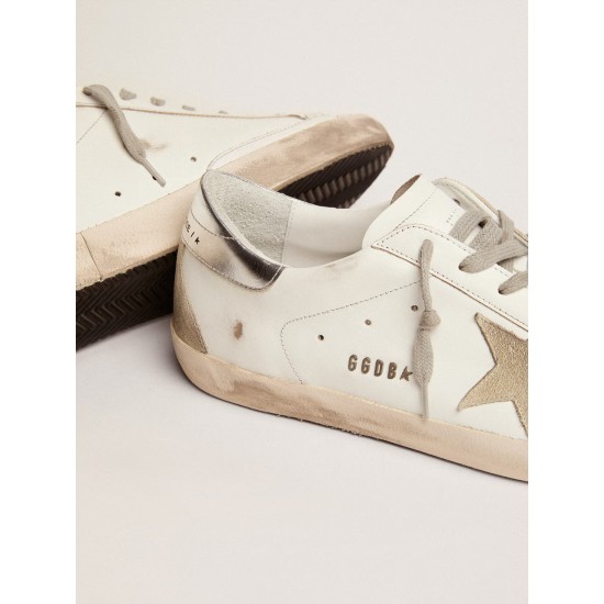 Men's Super-Star with silver heel tab and lettering