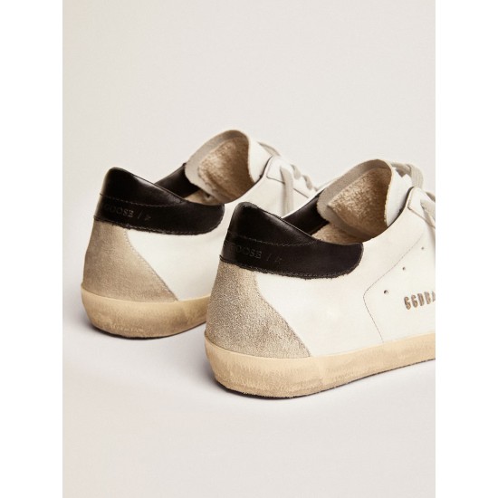 Men's Super-Star with black heel tab and metal stud lettering