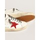 Men's Super-Star with red suede star and green leather heel tab