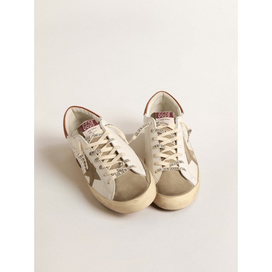 Super-Star with suede star and brown leather heel tab