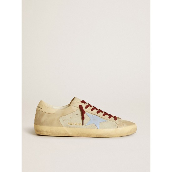 Super-Star in suede and nubuck with leather star and heel tab