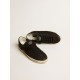 Men's Super-Star in black nubuck with perforated star and black nubuck heel tab