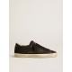 Men's Super-Star in black nubuck with perforated star and black nubuck heel tab