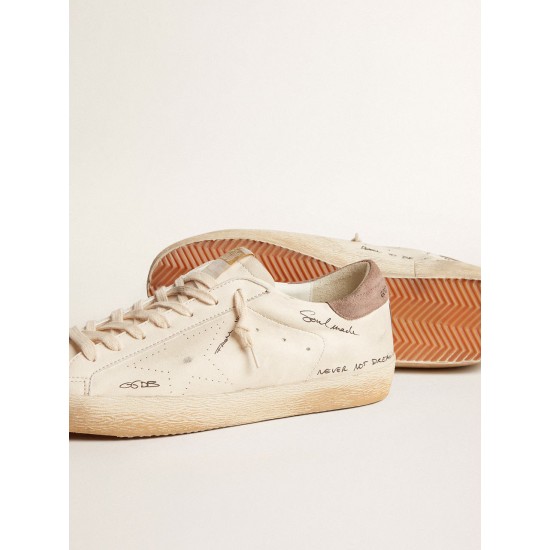 Men's Super-Star in nappa leather with perforated star and suede heel tab