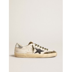 Men's Super-Star LTD in nappa leather with black leather star and silver heel tab