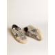 Men's silver Super-Star LTD with black nubuck star and heel tab