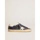 Men's Super-Star in blue nappa leather with white leather star and heel tab