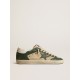 Men's Super-Star LTD in cream mesh and green nappa with nappa star
