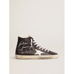 Men's Francy with black leather upper and white leather star
