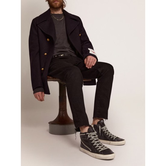 Men's Slide black with studs