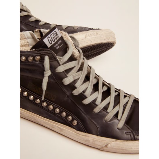 Men's Slide black with studs